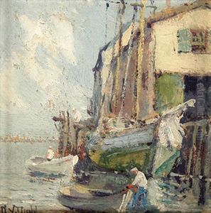 Provincetown Dock Scenes (a Pair) by Arthur Vidal Diehl