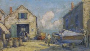 Provincetown Docks by Arthur Vidal Diehl