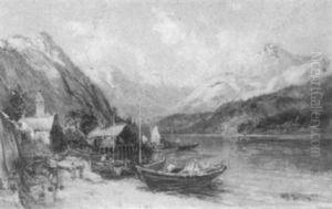 Village By The Lake by Arthur Vidal Diehl