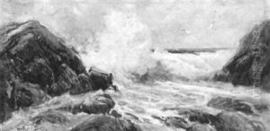 Crashing Surf And Soaring Gulls by Arthur Vidal Diehl