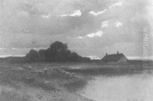 Landscape With Cottage And Pond Landscape With Cottage And Pond