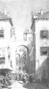 By The Archway Into The Piazza by Arthur Vidal Diehl