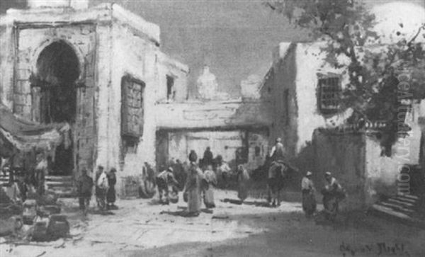 Middle Eastern Market Scene - view 1
