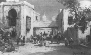 Middle Eastern Market Scene by Arthur Vidal Diehl