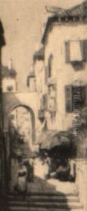 Naples Street Scene by Arthur Vidal Diehl