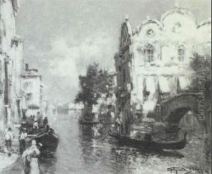Venetian Canal Scene by Arthur Vidal Diehl