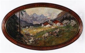Blick Auf Das Karvendelgebirge Motiv Aus Dem Kleinen Ahornthal by Hanns Diehl-Wallendorf