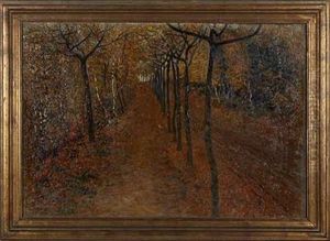 Waldweg Im Herbst by Hanns Diehl-Wallendorf