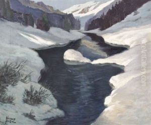 Gebirgstal Im Winter by Hanns Diehl-Wallendorf