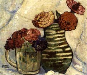 Blumen In Bauernkrug by Hanns Diehl-Wallendorf