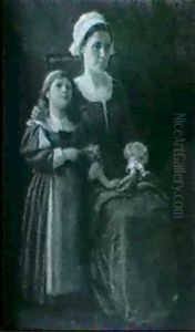 Mother And Daughter by Frederick Dielman