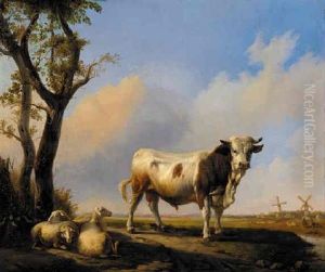 The Majestic Bull by Pierre Emmanuel Dielman
