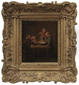 Children Eating Porridge by Jakob Fuerchtegott Dielmann