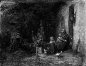 Landliches Idyll by Jakob Fuerchtegott Dielmann