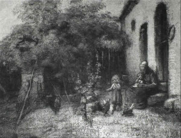 Hofansicht Mit Mutter Und Kindern - view 1