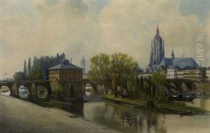 Achter Mit Steuermann Vor Der Alten Brucke