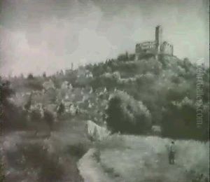 Blick Auf Konigstein Mit Burgruine by Julius F. Dielmann