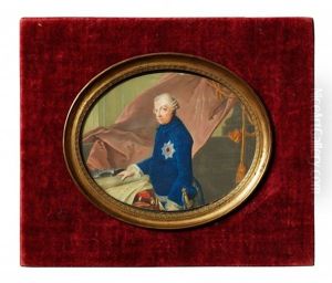 A Portrait Miniature Of Frederick Ii Of Prussia by Nathaniel Diemar
