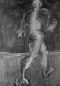 Schreitender Akt by Ludwig Diemer