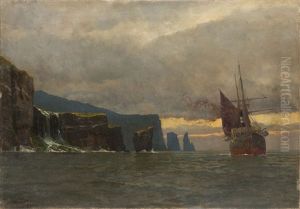 Boat Against The Rocks by Michael Zeno Diemer