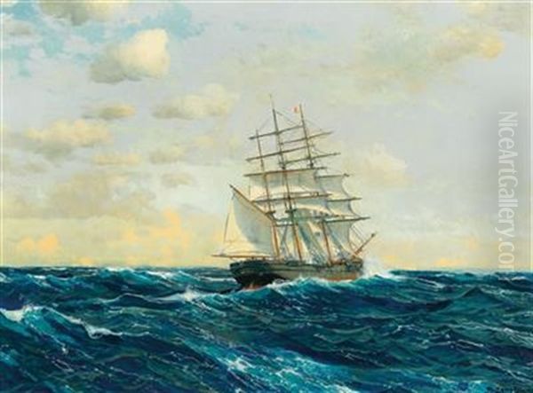 Three-master On The High Seas - view 1