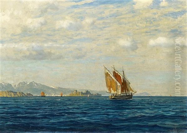 Segler Vor Der Kuste Dalmatiens - view 1