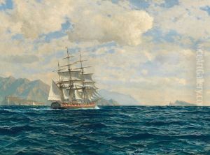 Three-master In The Strait Of Messina