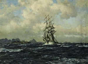 Segelschiff An Der Kuste by Michael Zeno Diemer