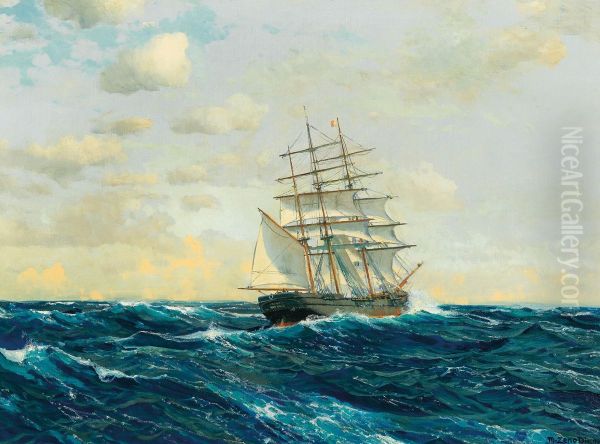 Three-master On The High Seas - view 1