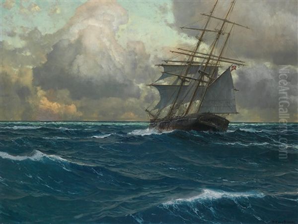 Segelschiff Auf Hoher See - view 1