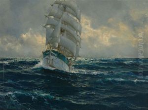 Marine Mit Grosem Segelschiff Marine Mit Grosem Segelschiff
