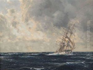 Dreimaster Auf Hoher See by Michael Zeno Diemer
