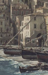 Blick Auf Besonntes Sudliches Fischerstadtchen Mit Hafen by Michael Zeno Diemer
