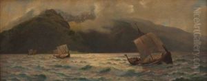 Segelschiffe Vor Kuste Segelschiffe Vor Kuste