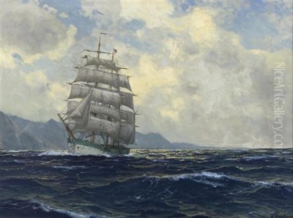 Grosses Segelschiff Vor Der Kuste - view 1
