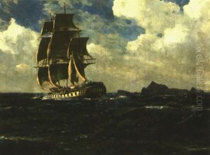 Marine Mit Dreimastsegler Im Sonnigen Licht by Michael Zeno Diemer