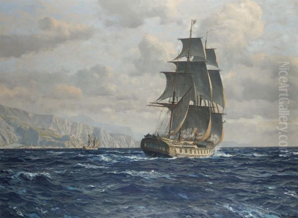 A Frigate Off The Coast Near Rio De Janeiro, Brazil - view 1