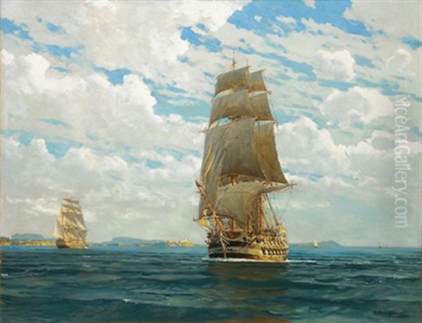 Kriegsschiffe Vor Der Kuste - view 1