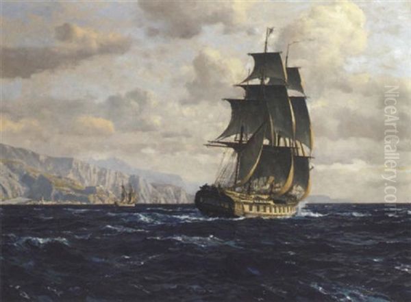 Frigates Off An Adriatic Port - view 1