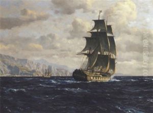 Frigates Off An Adriatic Port