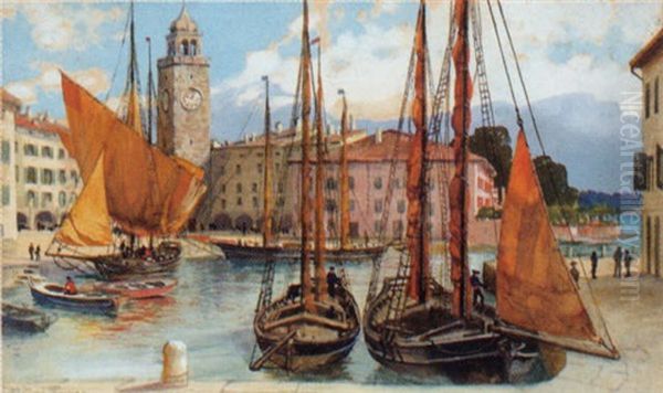 Segelbooten Im Hafen Von Riva - view 1