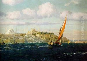 A View Of The Golden Horn On The Bosphorus, Istanbul