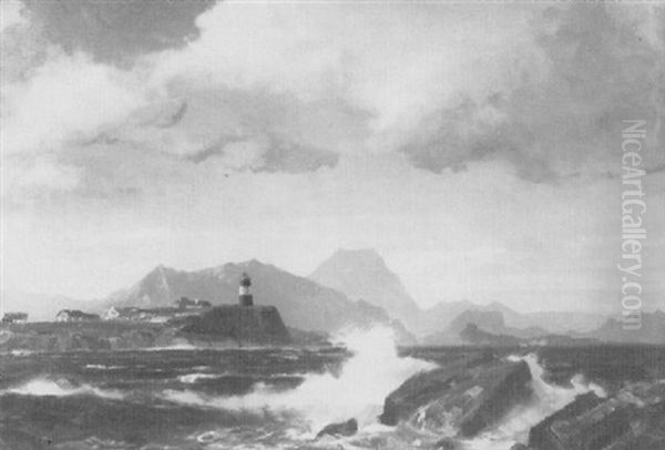 Felsenkuste Mit Leuchtturm - view 1