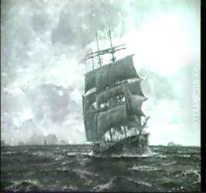 Dreimaster Auf Bewegter See Vor Der Kuste. by Michael Zeno Diemer