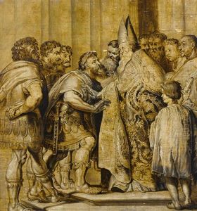 Saint Ambrose And Emperor Theodosius Saint Ambrose And Emperor Theodosius