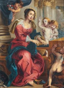 Die Heilige Cacilia An Der Orgel by Abraham van Diepenbeeck