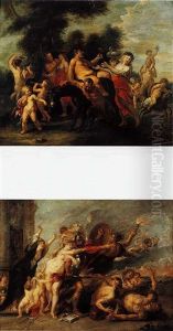 Bacchanale (+ Mars Et Venus; Pair) by Abraham van Diepenbeeck