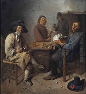 Peasants Smoking And Drinking In An Interior