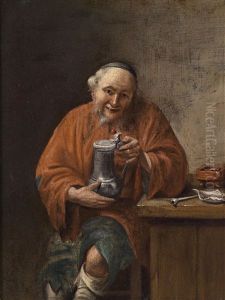 Interieur Mit Einem Trinkenden Mann Interieur Mit Einem Trinkenden Mann