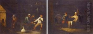 Joueurs De Cartes Dans Une Auberge